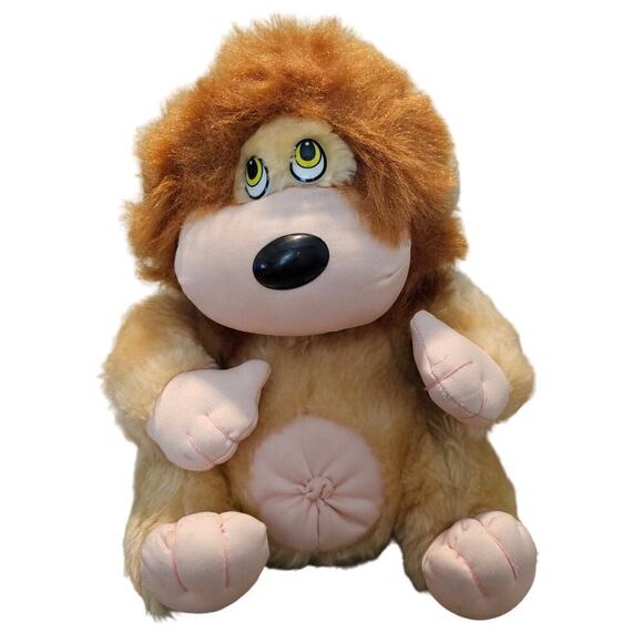 Vintage Cuddle Wit Lion Stuffed Animal Plush Soft Toy 10" Tan Brown Collectible - Picture 1 of 11